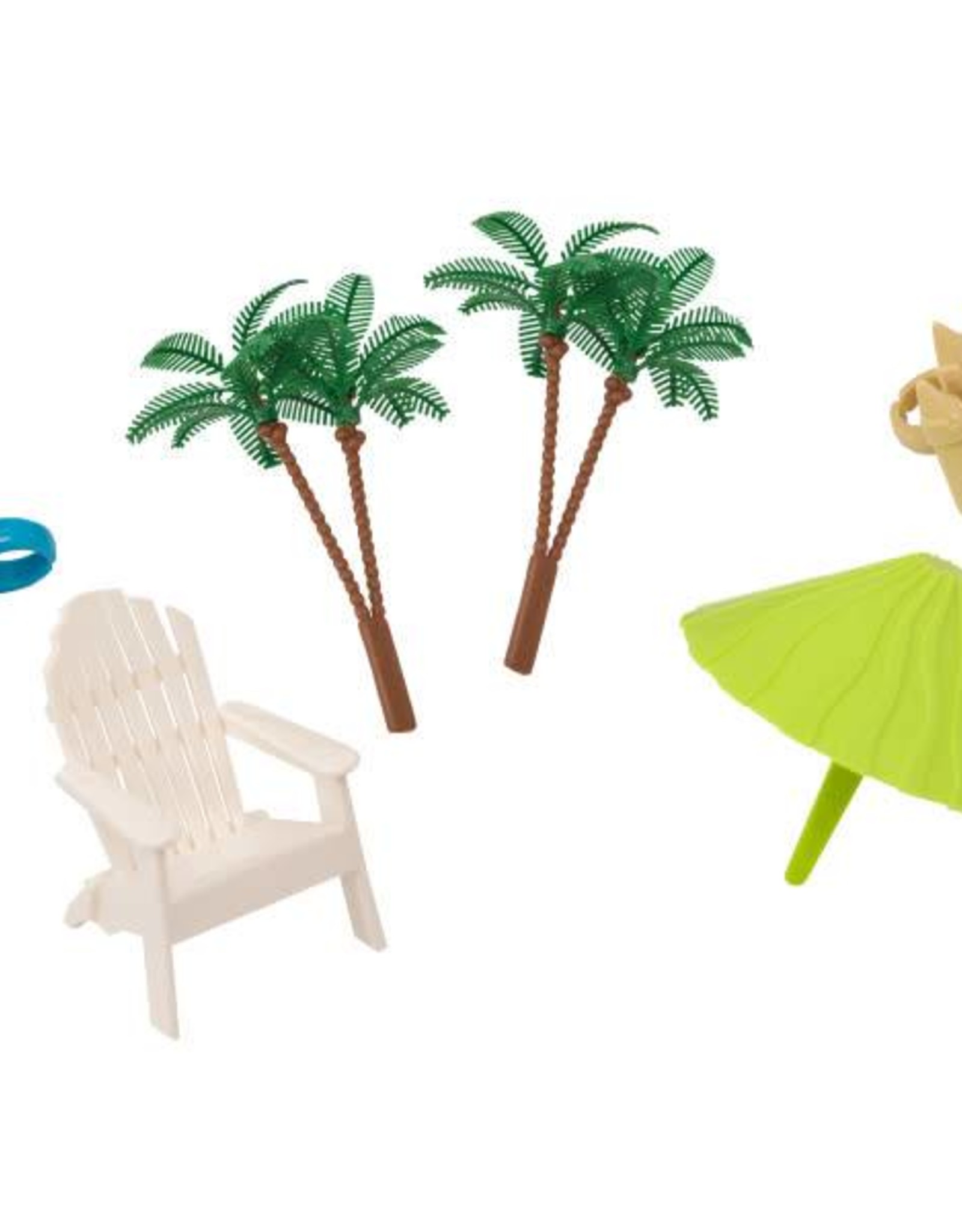 Beach Chair and Umbrella Cake Topper Set