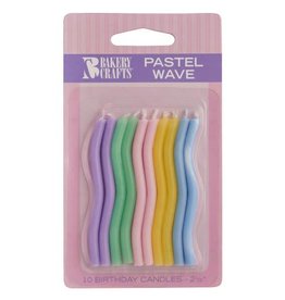 Pastel Wave Candles (10/pkg)