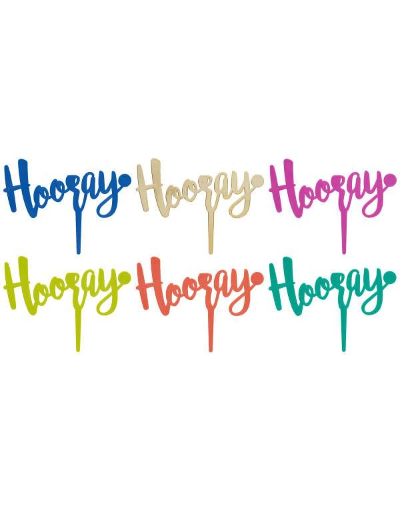 Hooray! Candle Holder Cake Topper