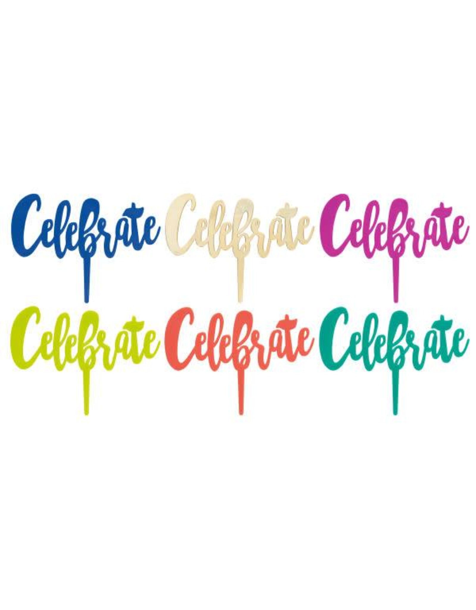 Celebrate Candle Holder Cake Topper