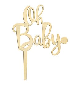 Oh Baby Candle Holder Cake Topper
