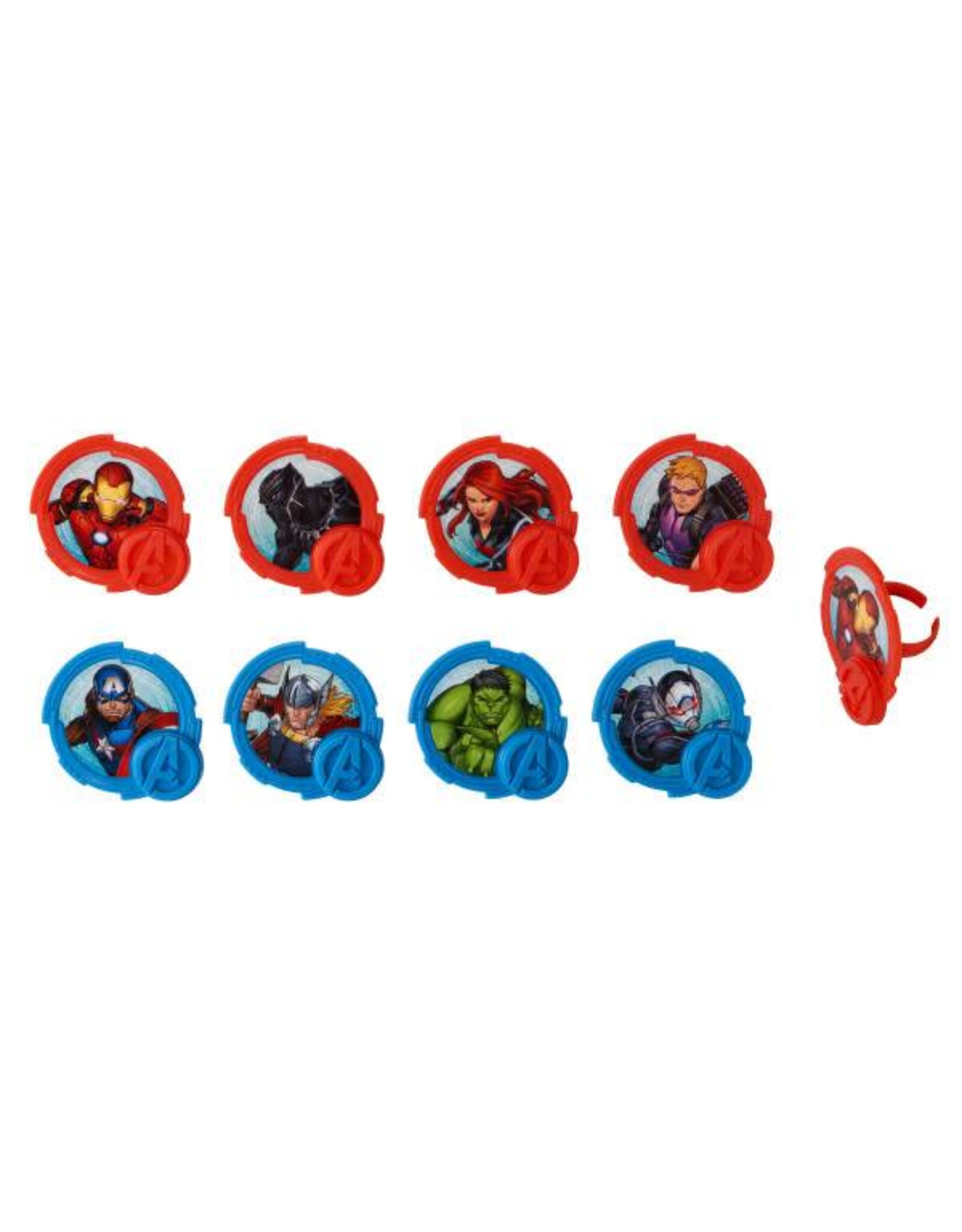 Avengers Cupcake Rings (12/pkg)