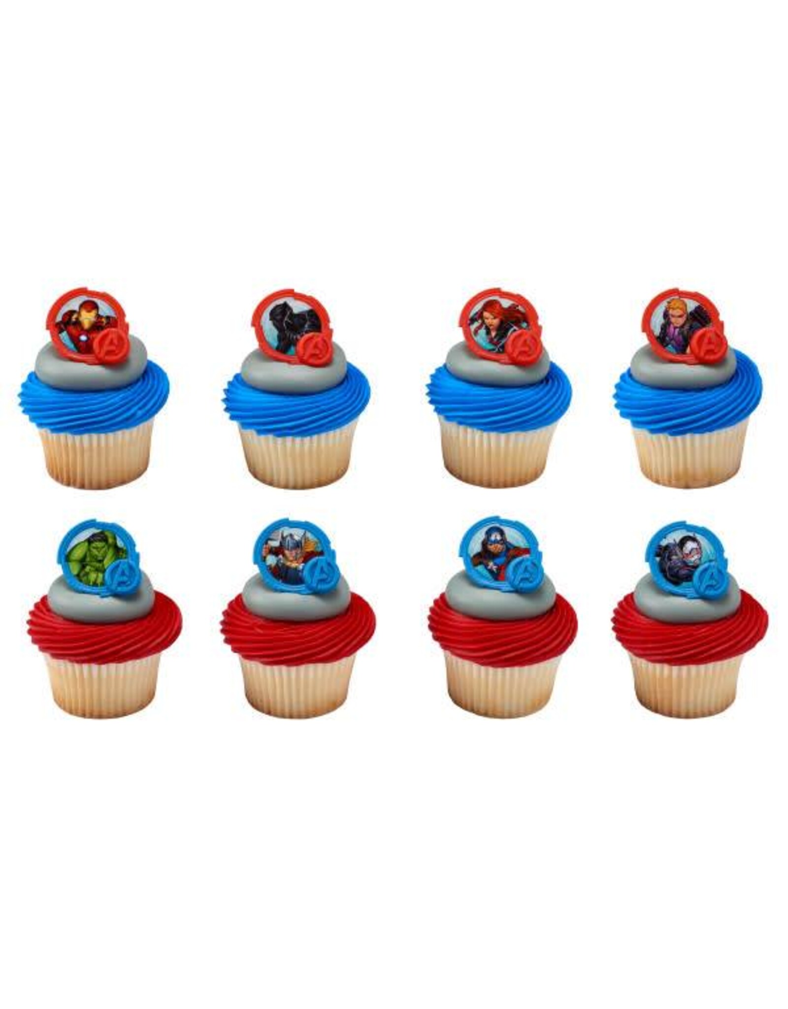 Avengers Cupcake Rings (12/pkg)