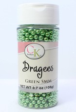 Metallic Green Dragees, 5mm