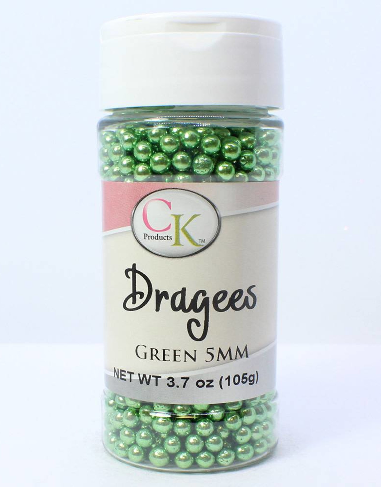 Metallic Green Dragees, 5mm