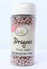 Metallic Pink Dragees, 5mm