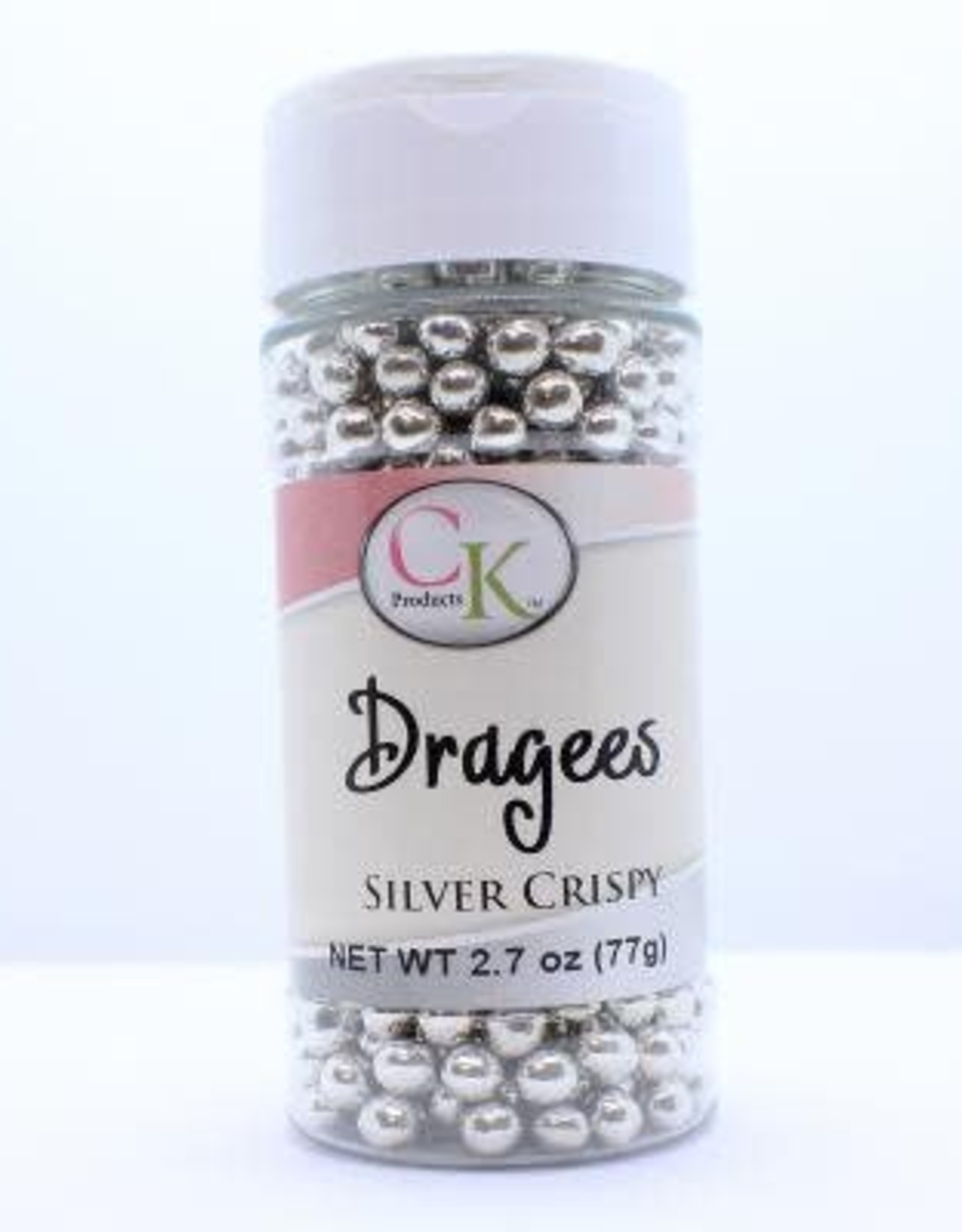 Metallic Silver Crispy Dragees, 5mm