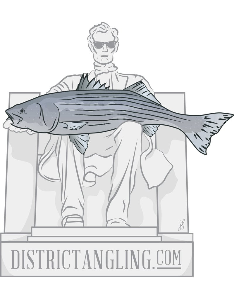 District Angling Honest Abe Sticker