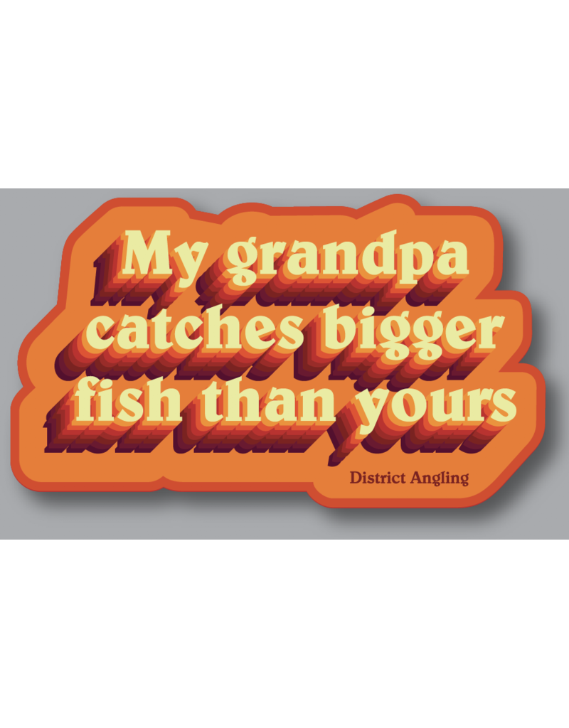 District Angling Grandpa Sticker