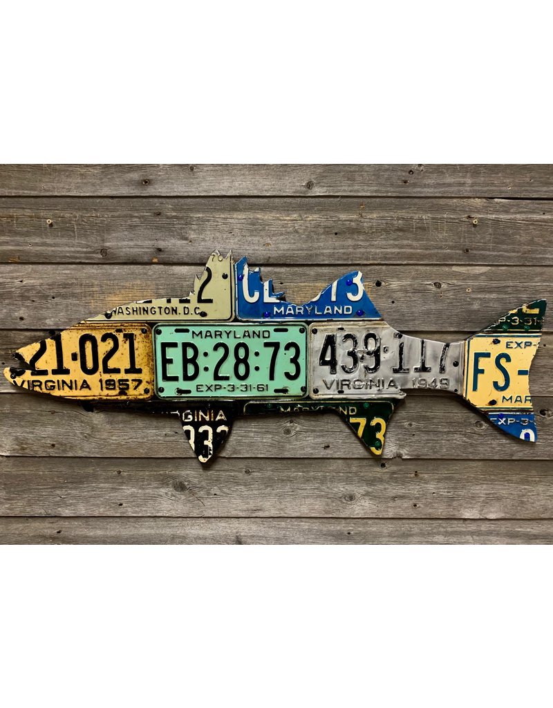 Cody's Fish Vintage License Plate Fish Art