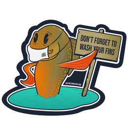 District Angling Wash Your Fins Sticker