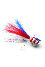 Flymen Fishing Company Double Barrel Patriot Bass Bug Popper