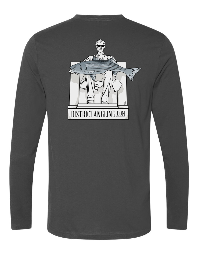 District Angling Honest Abe Long Sleeve Cotton Tee