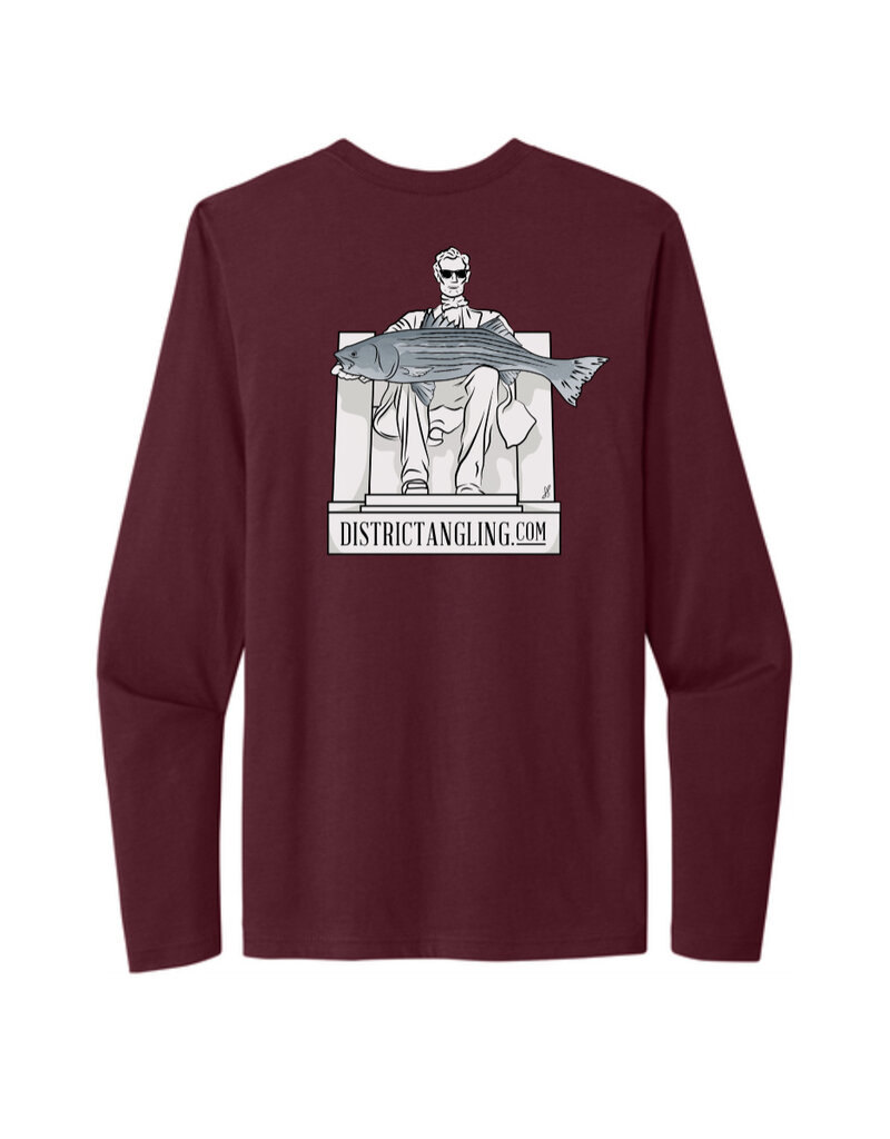 District Angling Honest Abe Long Sleeve Cotton Tee