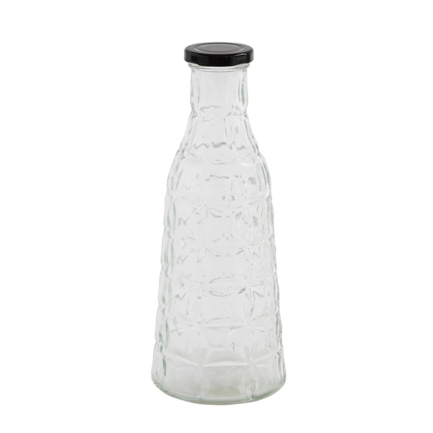 10" Glass Bottle With  Metal Cap