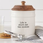 Mud Pie "Life Is Short Eat The Cookies" Cookie Jar