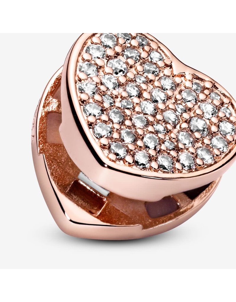 Pandora Jewelry Charm Reflexions ROSE Pave Heart, Clear CZ Pandora Jewelry Charm Reflexions ROSE Pave Heart, Clear CZ