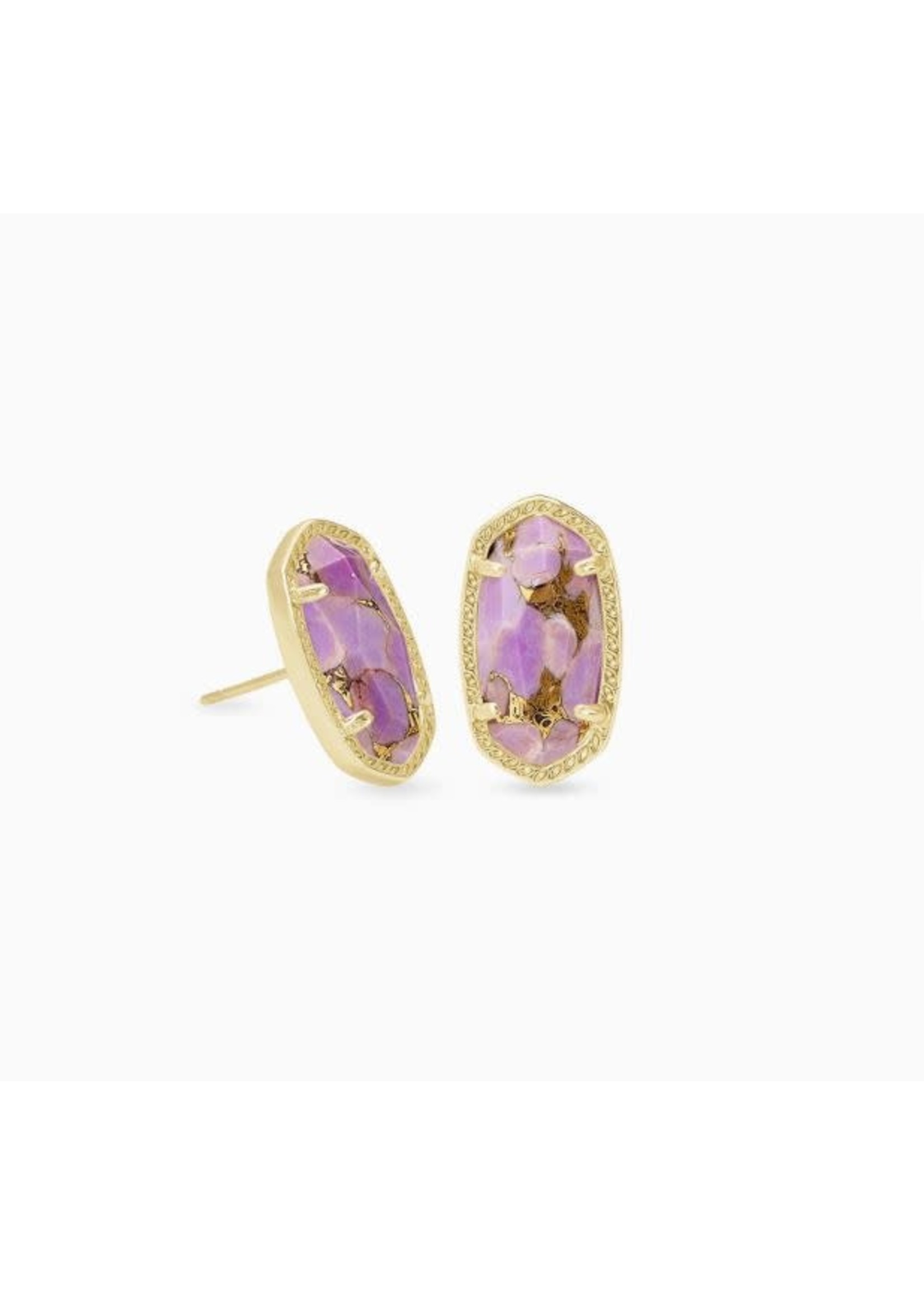 Kendra Scott Ellie Earring Gold Bronze Veined Lilac