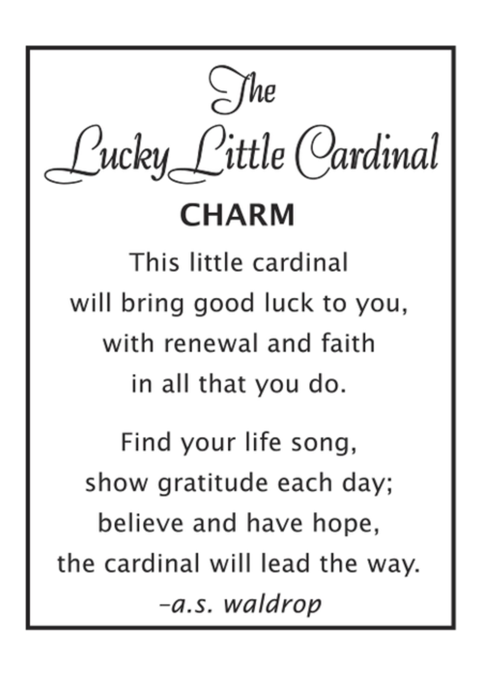 Lucky Little Cardinal Token