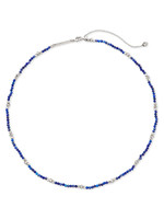 Kendra Scott Scarlet Choker Necklace Rhodium Blue Lapis