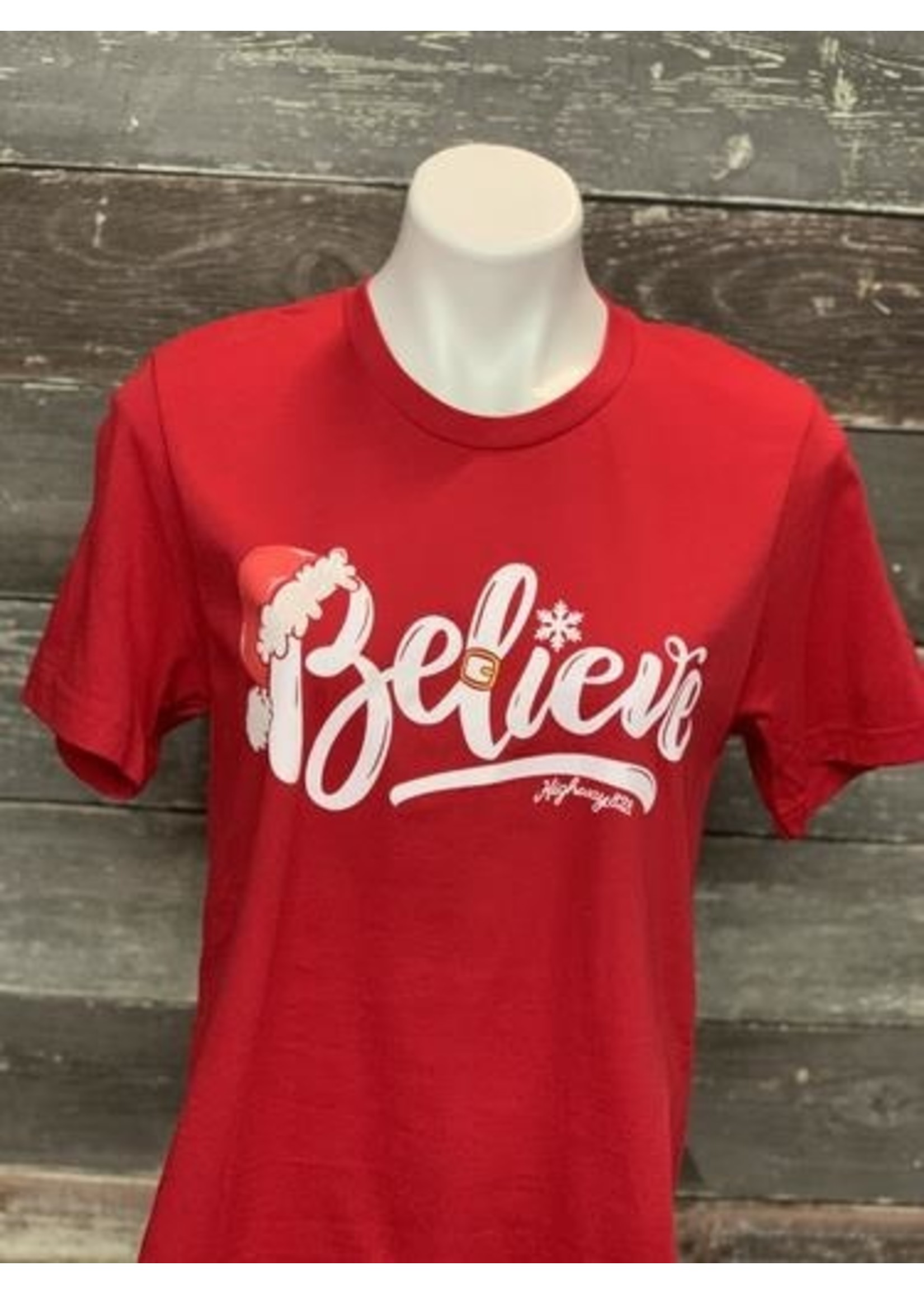 Highway 828 Holiday Believe T-Shirt