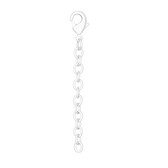 Necklace Extender Rhodium 2\