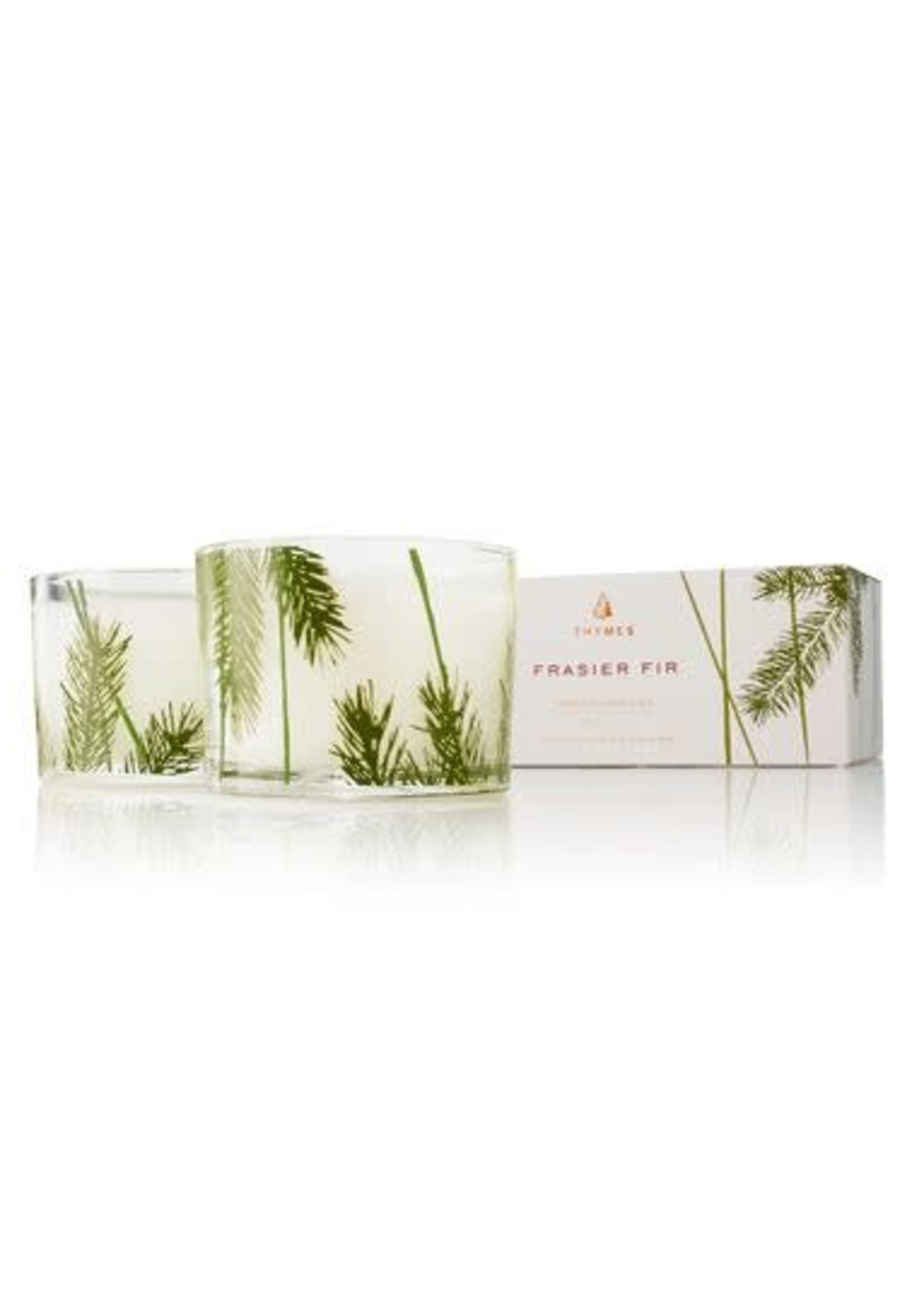 The Thymes Frasier Fir Poured Candle Set, Pine Needle Design