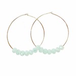 Glimmer Baby Blue Hoops Gold