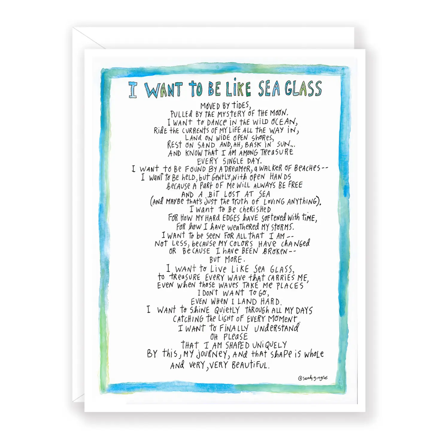 I want to be like a Seaglass Card