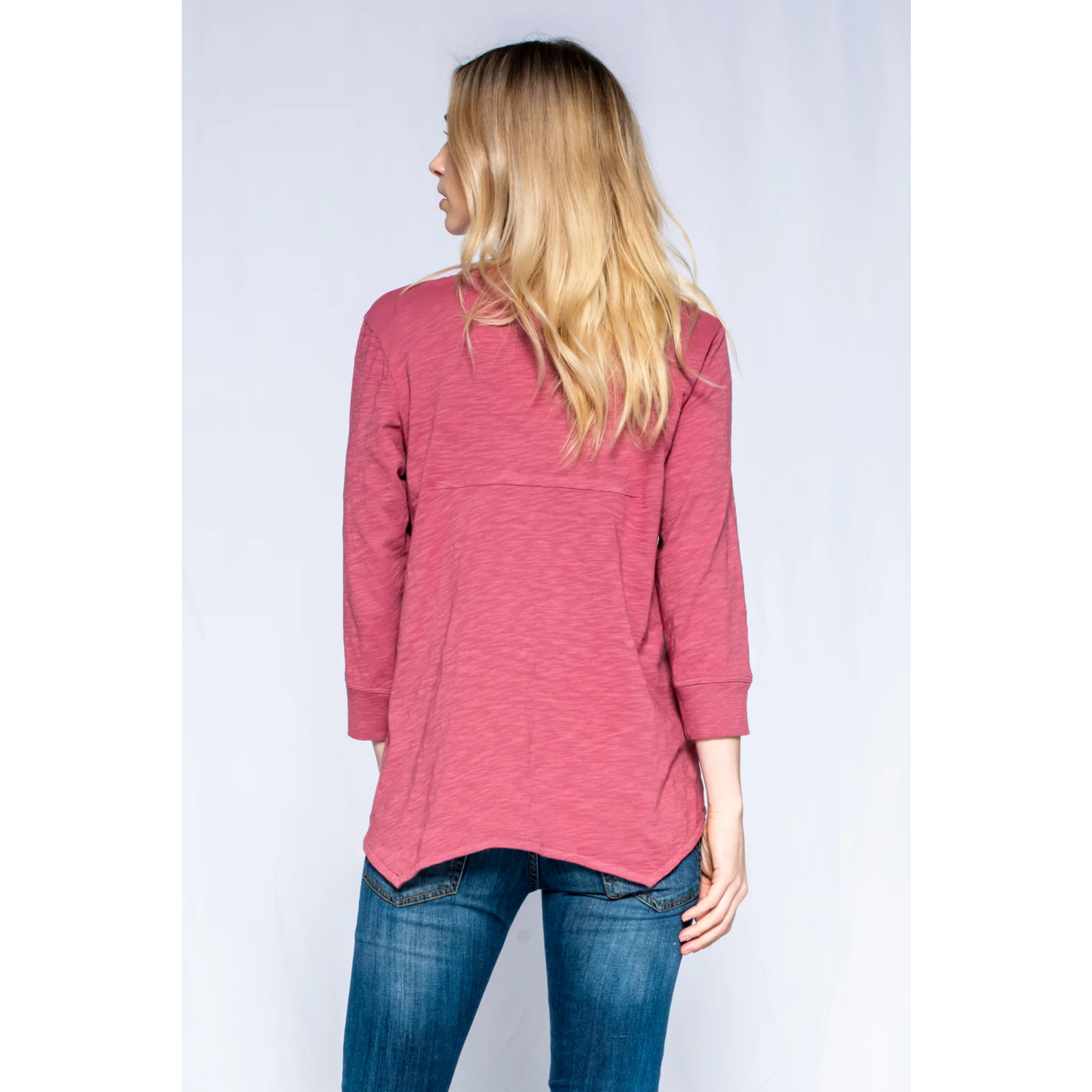 032583 Scoopy Neck 3/4 Sleeve Shrunken BF