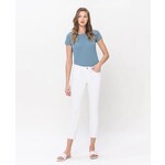 V3370 Mid Rise Crop Straight Jeans