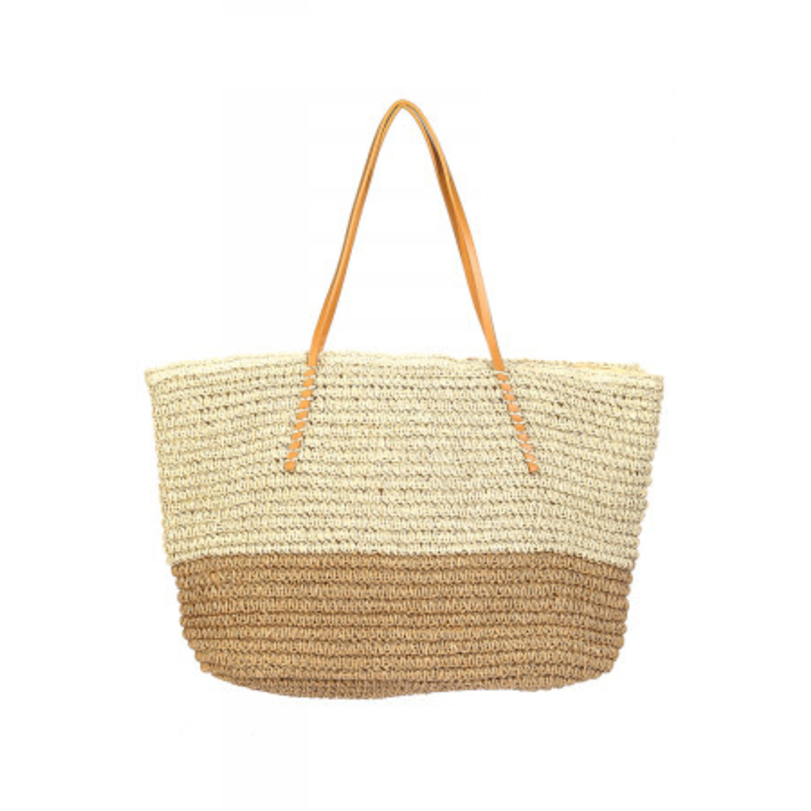MMA8344 Straw Braided Beach Tote Bag