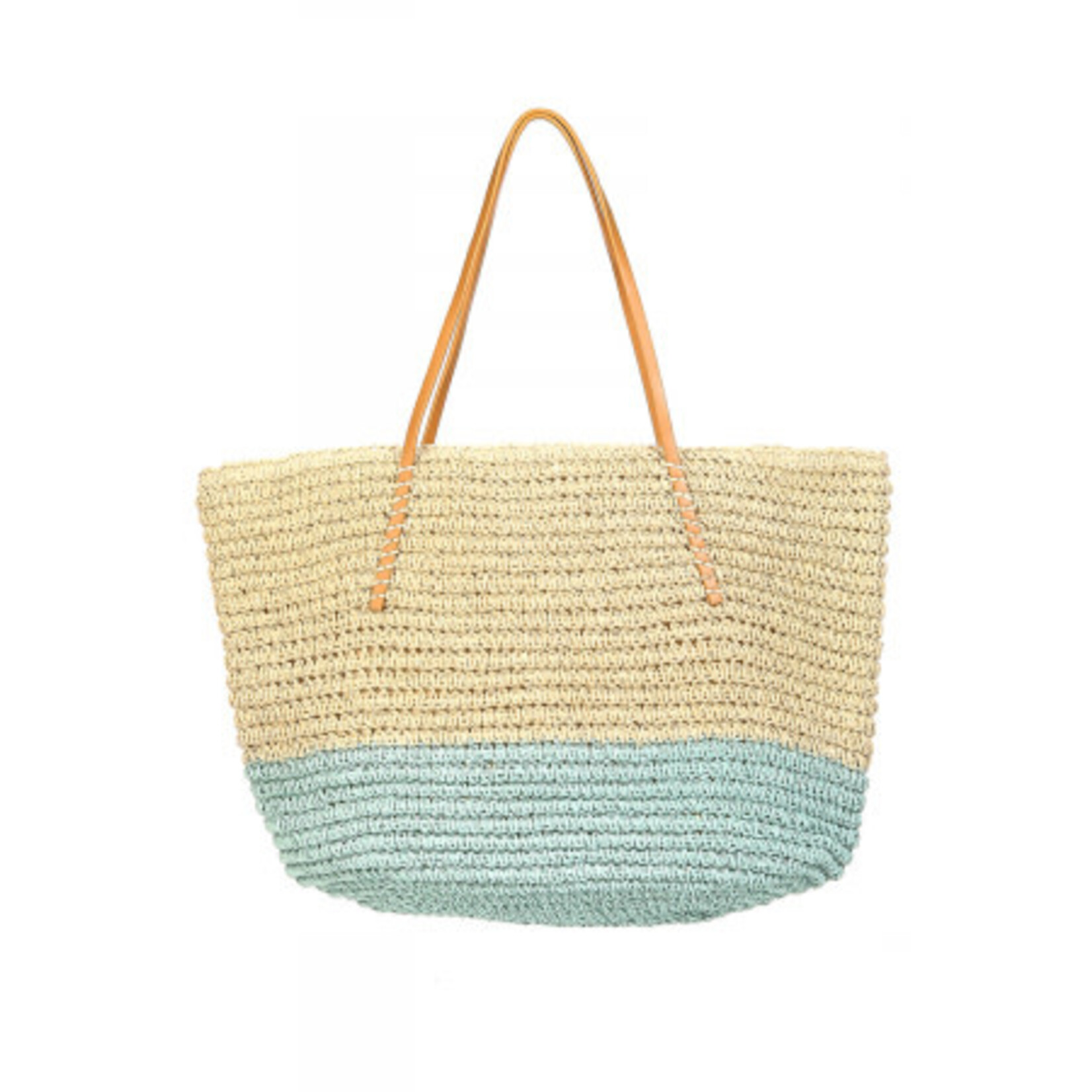 MMA8344 Straw Braided Beach Tote Bag