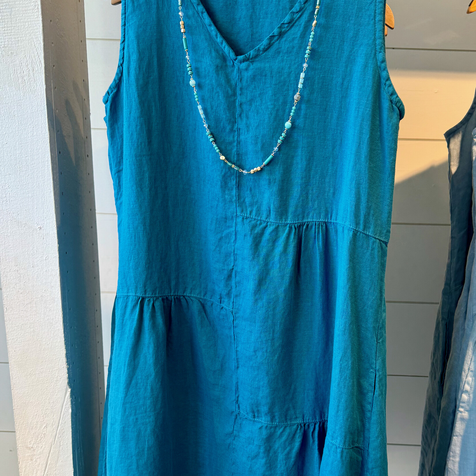 4200784 H Linen Patch Dress