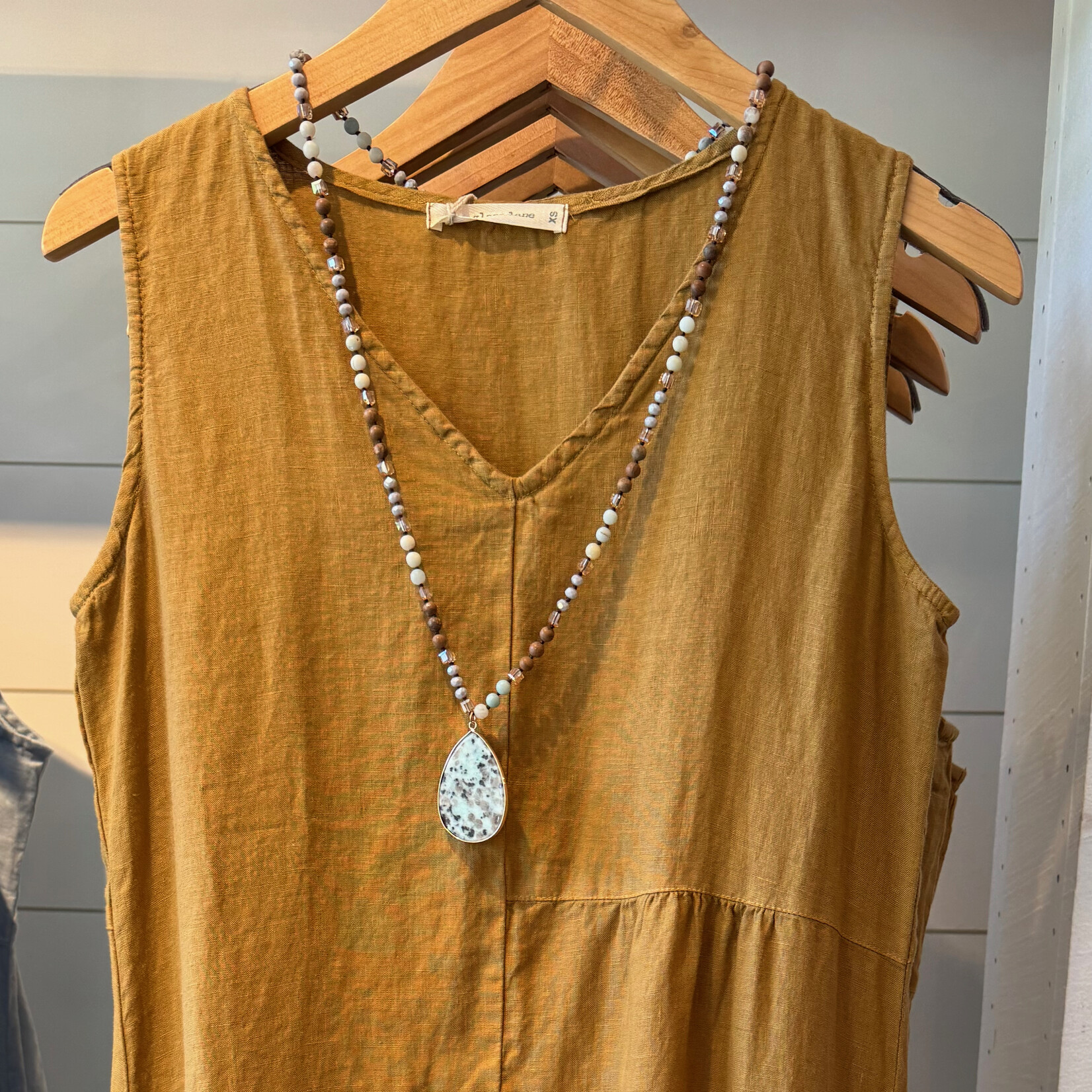 4200784 H Linen Patch Dress