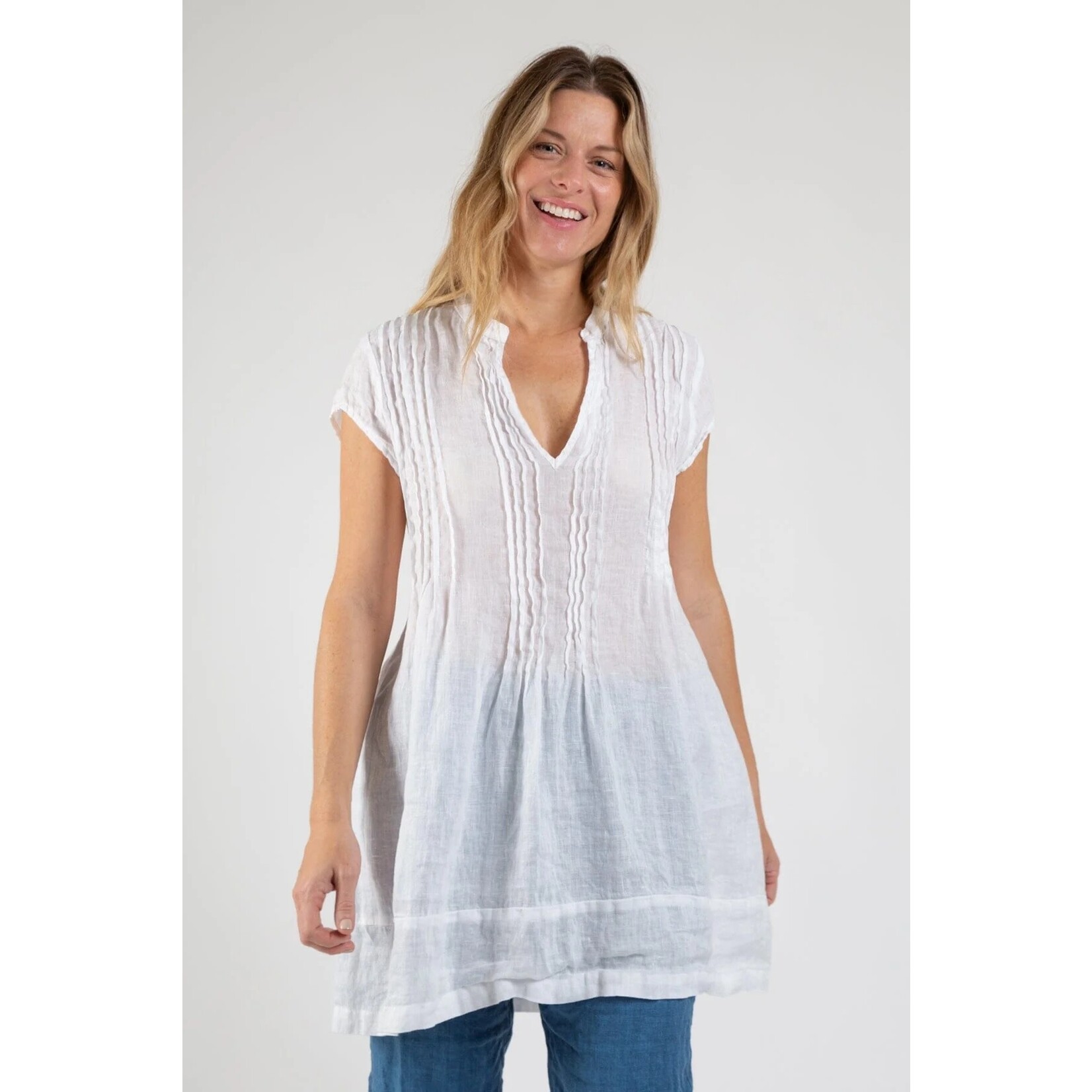 207C-3 Regina Cap Sleeve Linen