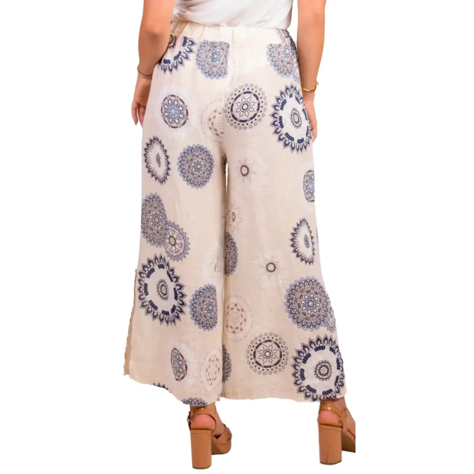 18371M Mandala Linen Capri Pants