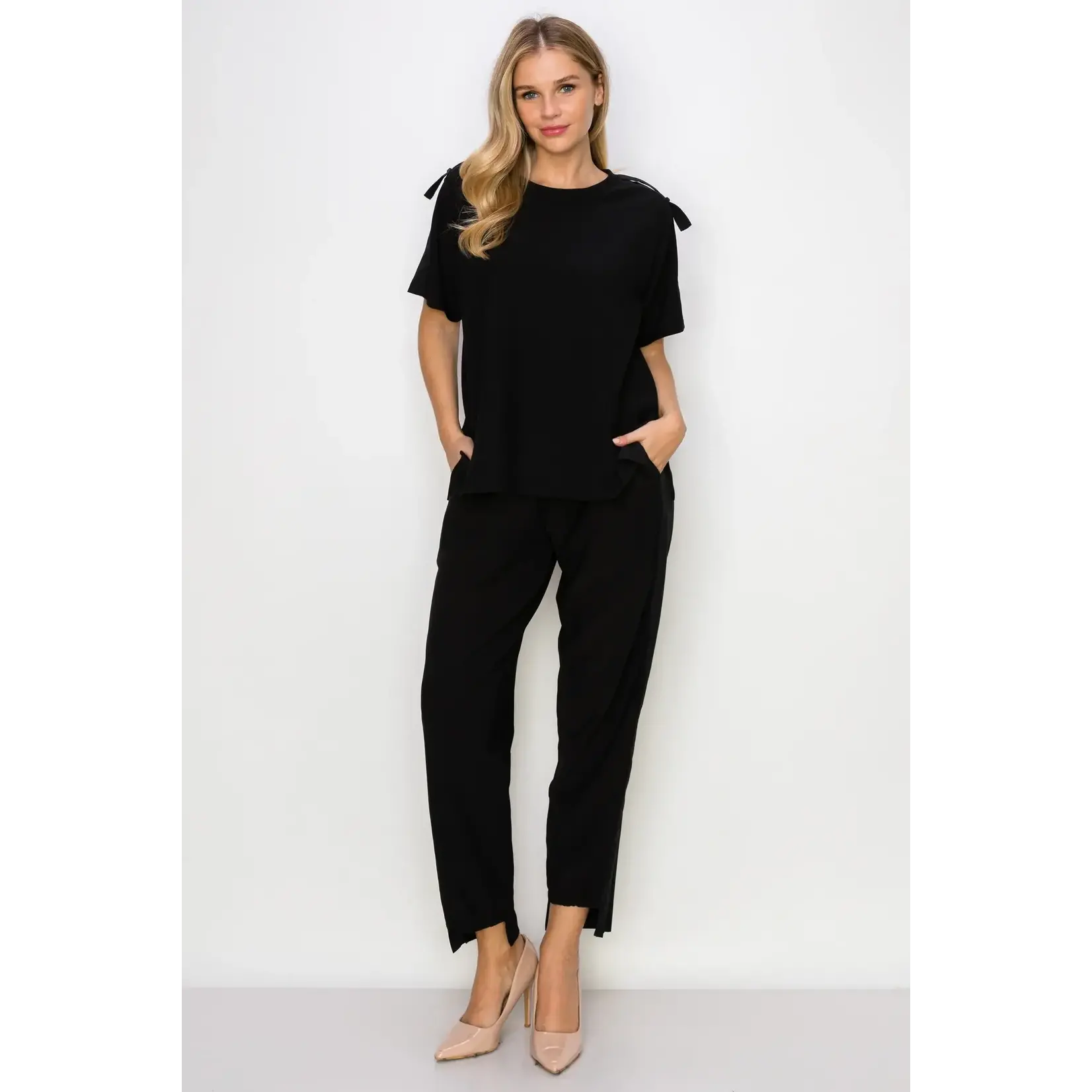 Joh 33069K Karen Knit Crepe Two Pieces Set