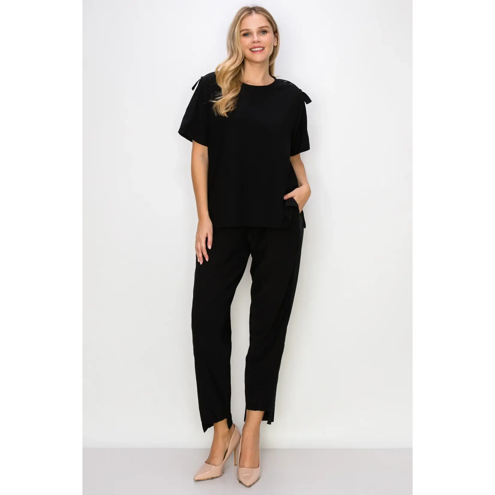Joh 33069K Karen Knit Crepe Two Pieces Set