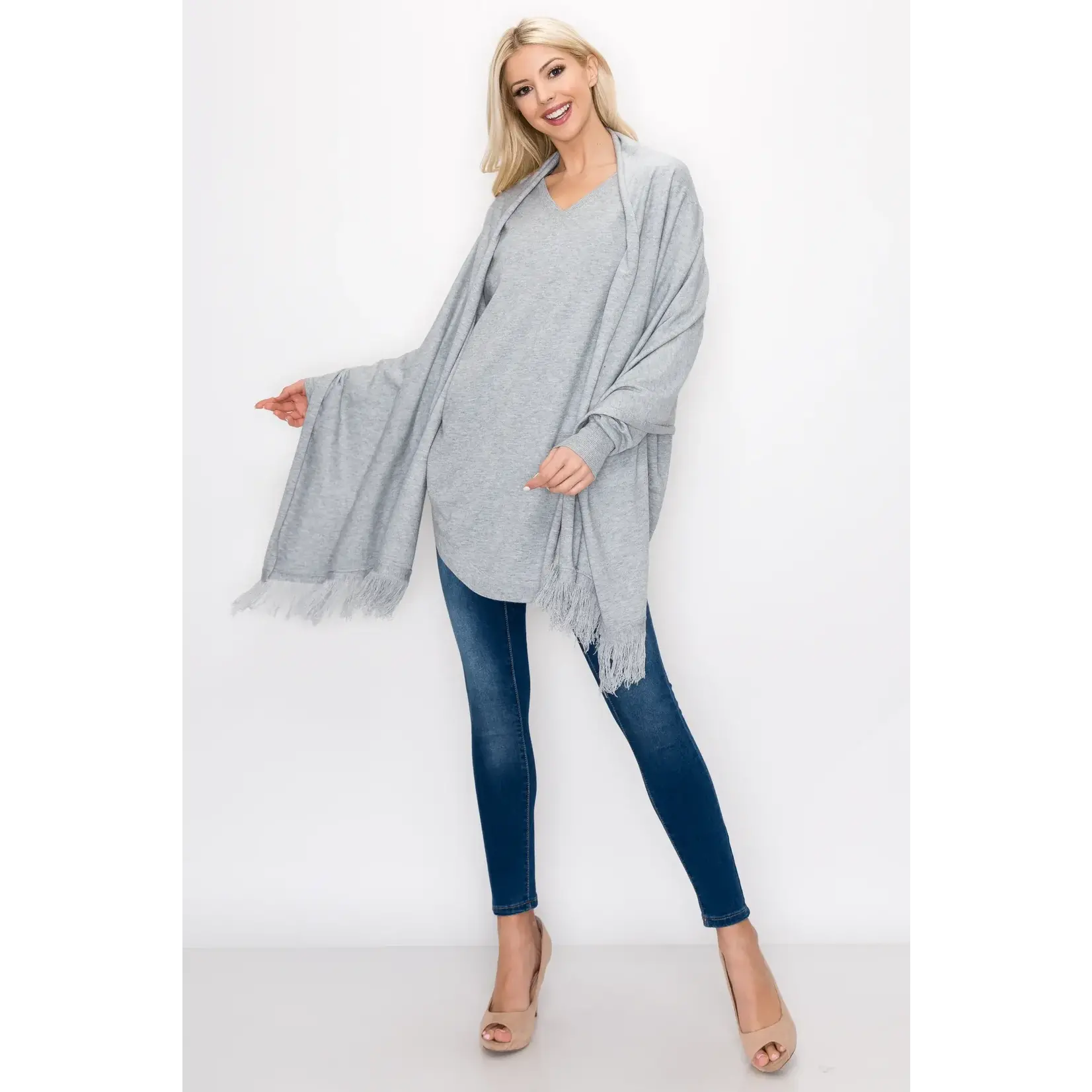 7387SF Simone Sweater Knitted Wrap / Scarf