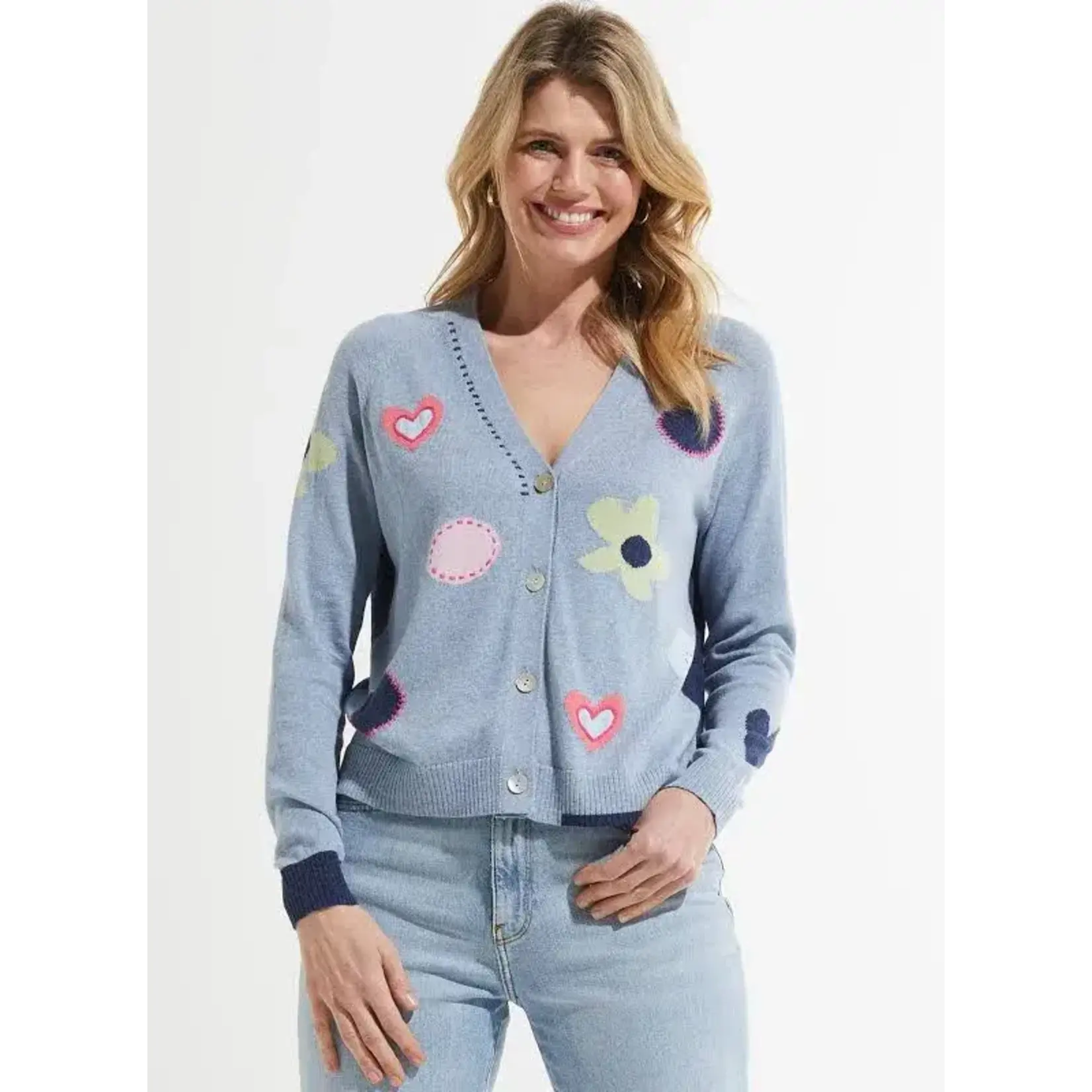Zaket & Plover 7403 Flowers + Spots Cardi