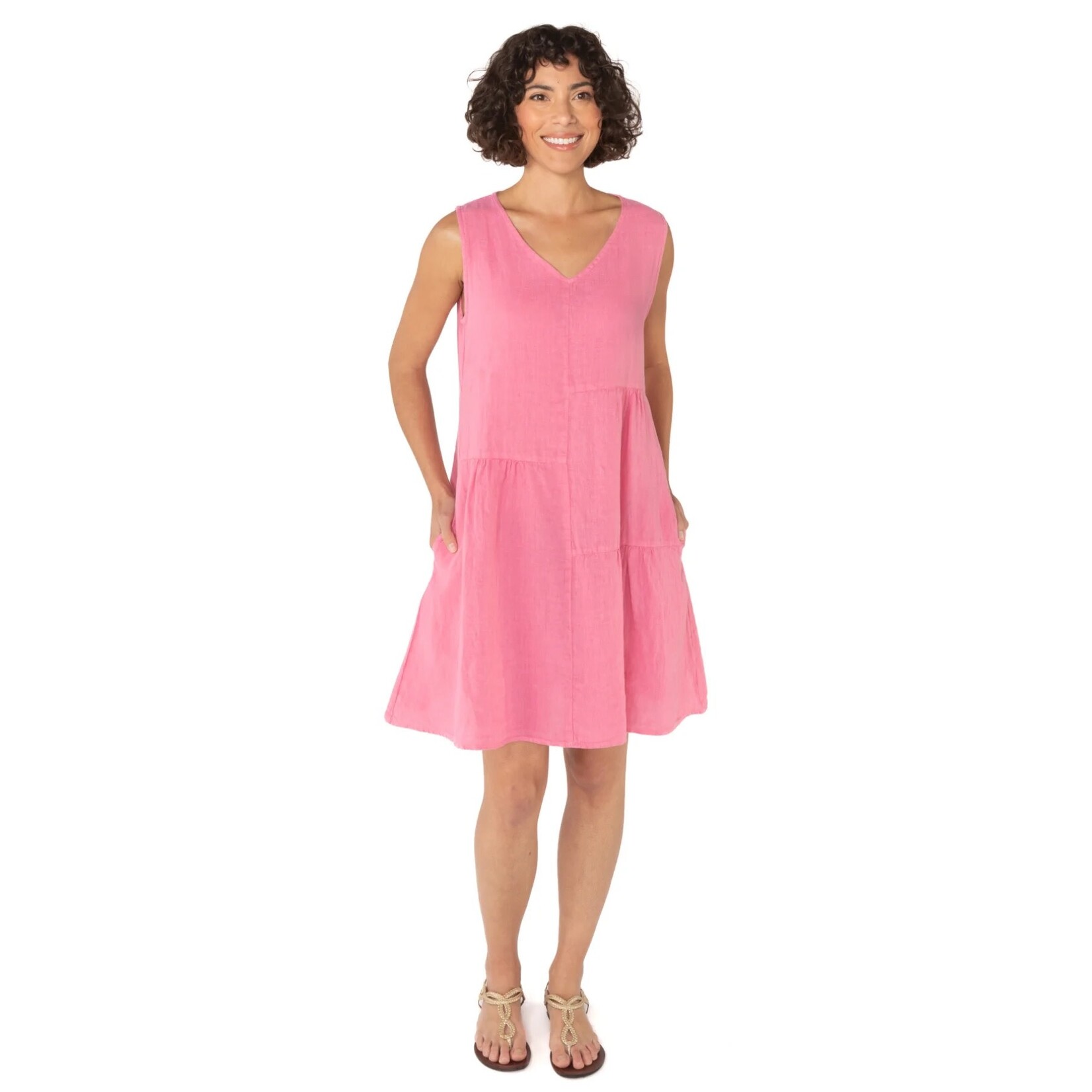 4200784 H Linen Patch Dress