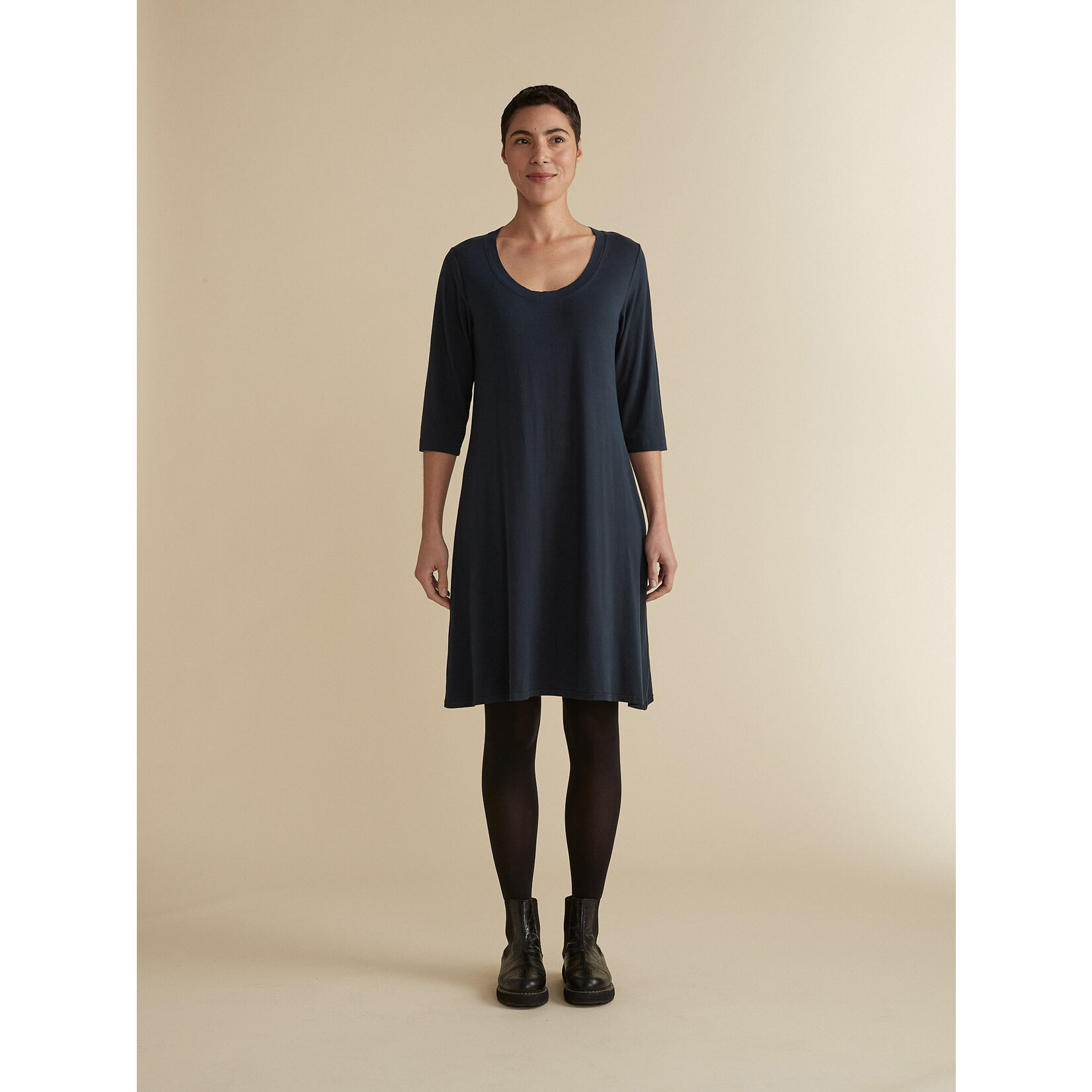 Tencel knit 3/4 slv. Dress