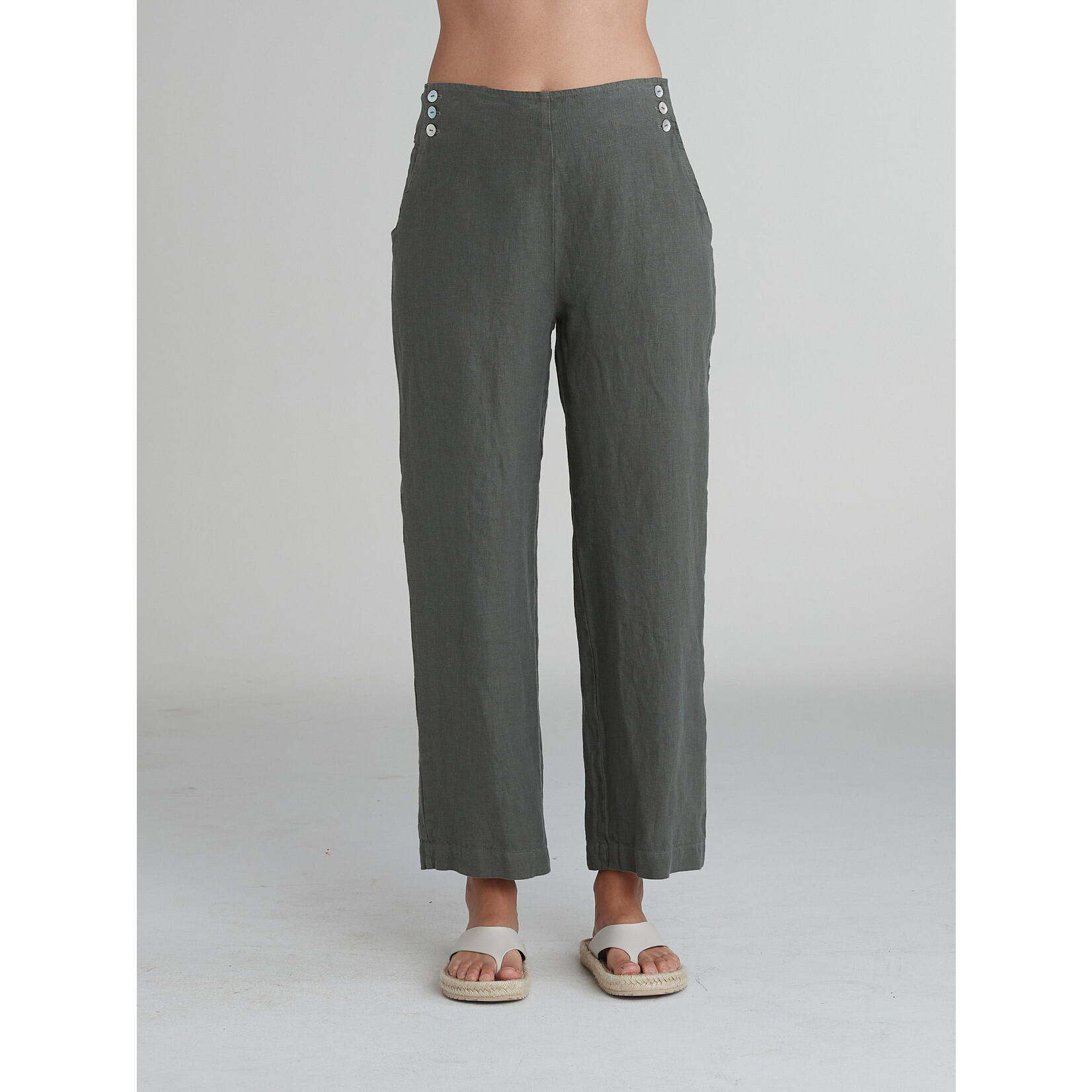 4402853 Linen Button Trouser