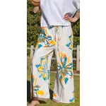 Giulana Tropical Flower Capri Pants