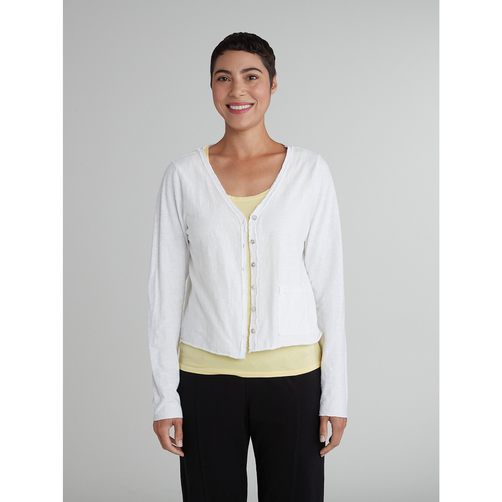 5018417 Crop Pkt Jersey Cardi