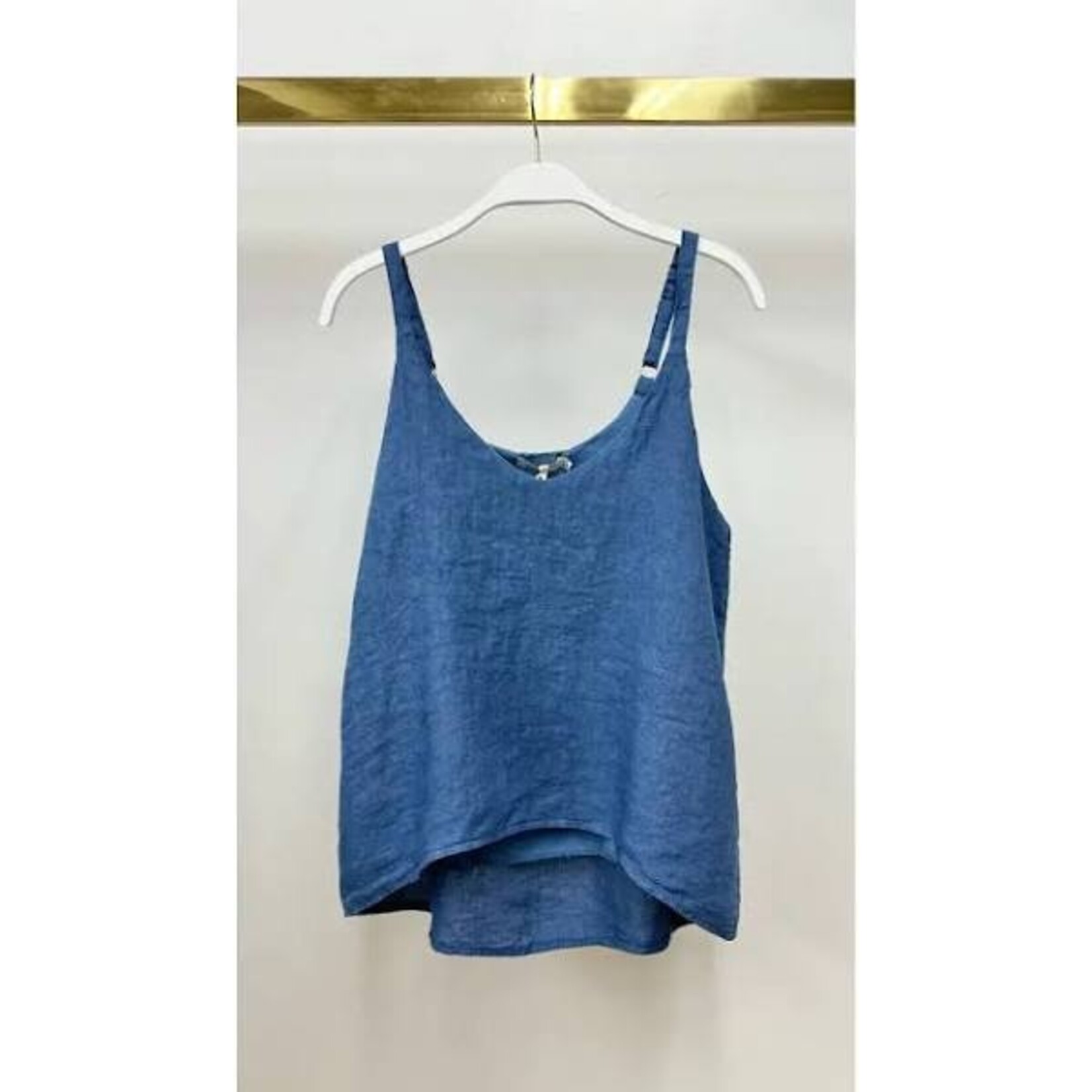 Adjustable Strap Linen Tank Top