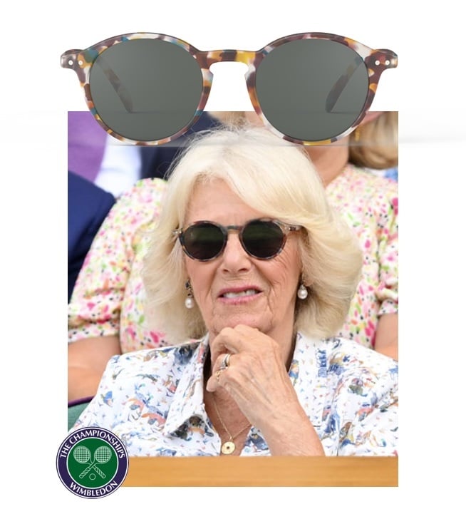 Spotted at Wimbledon: Queen Camilla in IZIPIZI