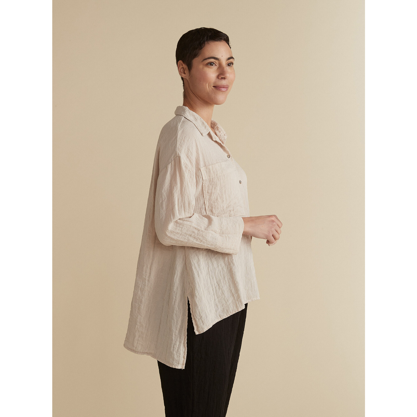 Fall Parachute Aline Split Blouse