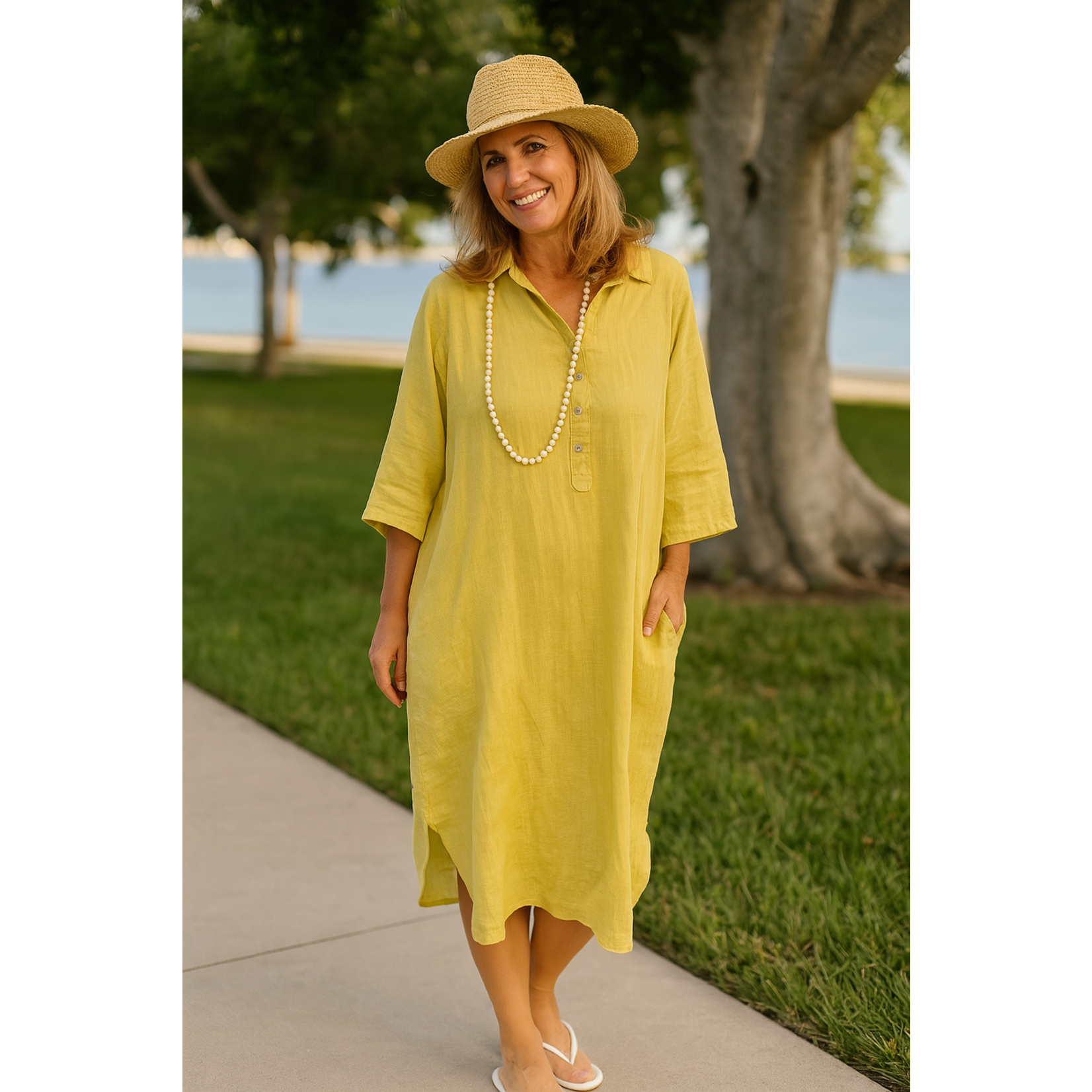 5165 Linen Maxi dress
